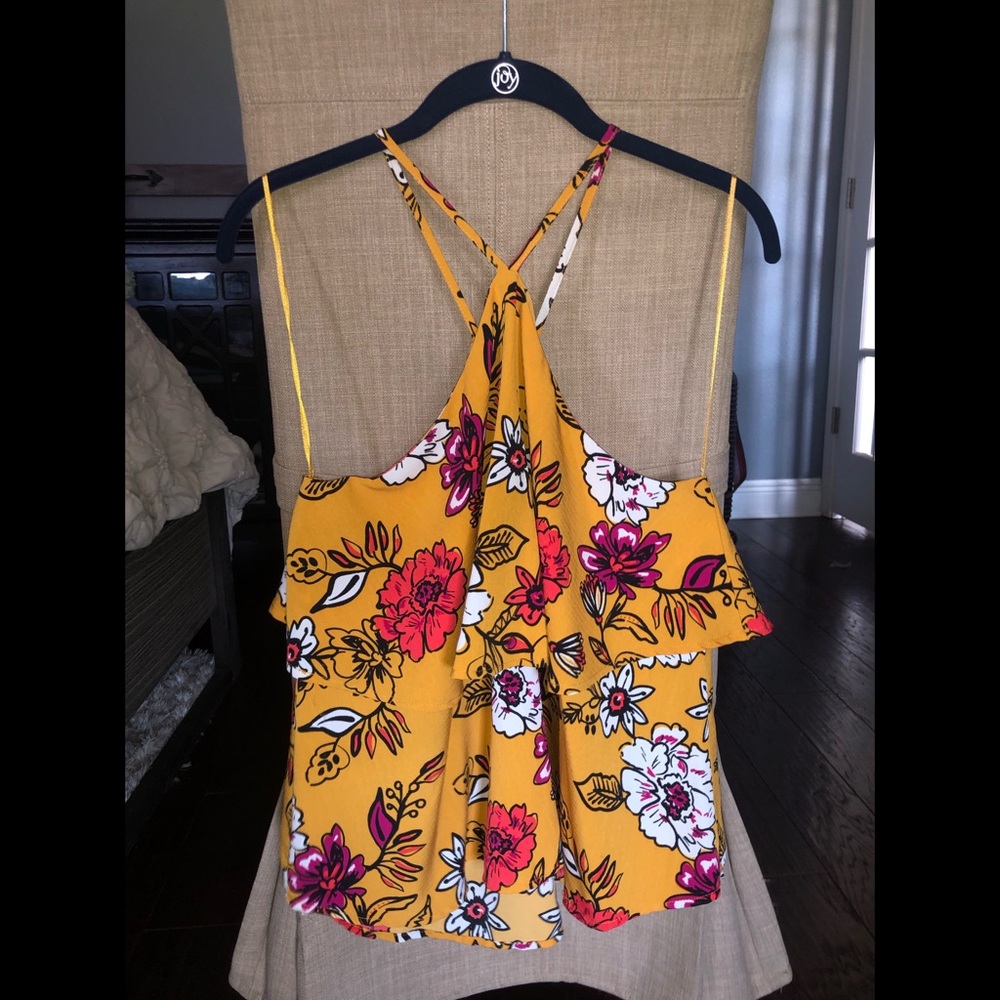 Mustard floral top